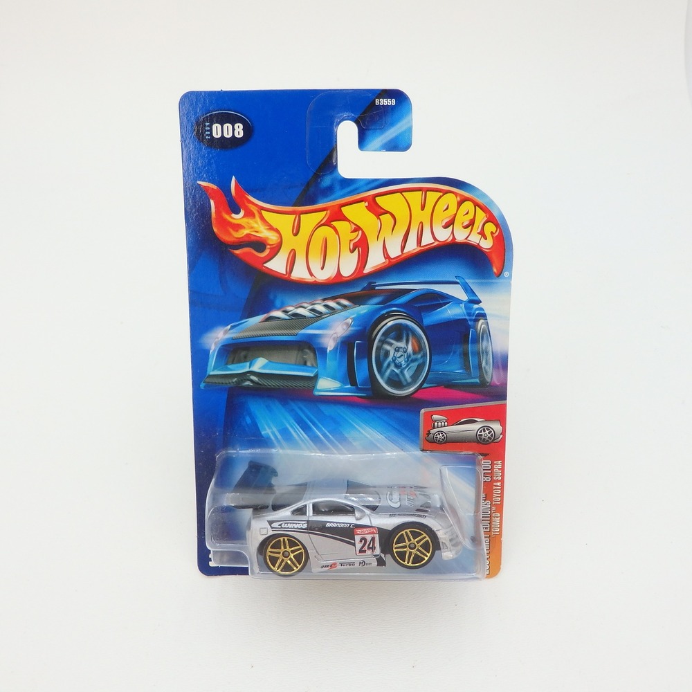 Hot Wheels 2004 First Editions Tooned Toyota Supra Silver B3559 008 8/100